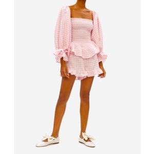 NWT Sleeper Atlanta Lounge Suit in Pink Vichy - Small